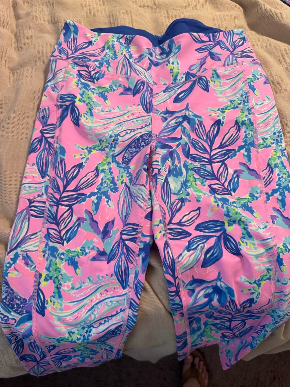 Lilly Pulitzer Pink Floral-Print Leggings